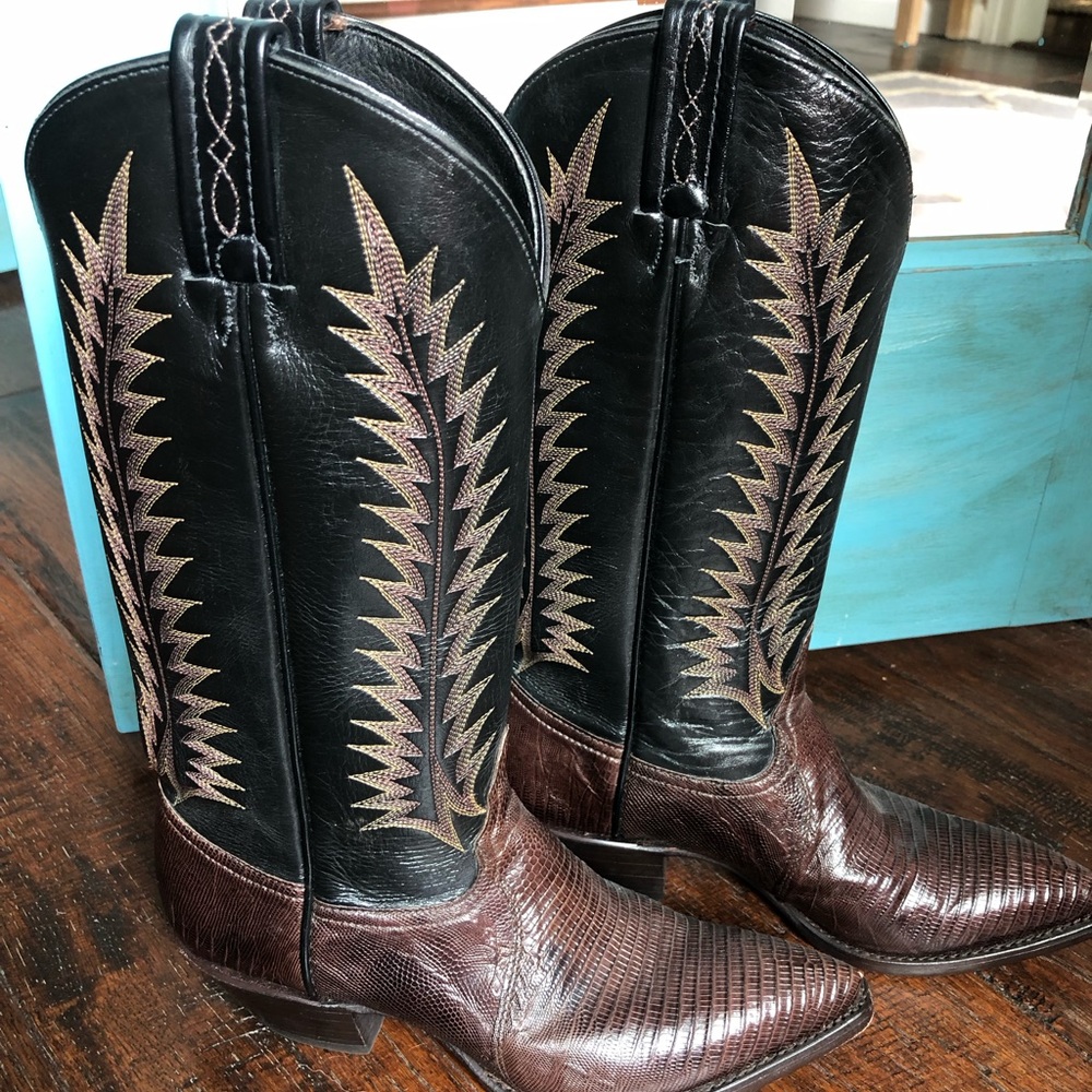Tony lama lizard skin cowboy boots size 6